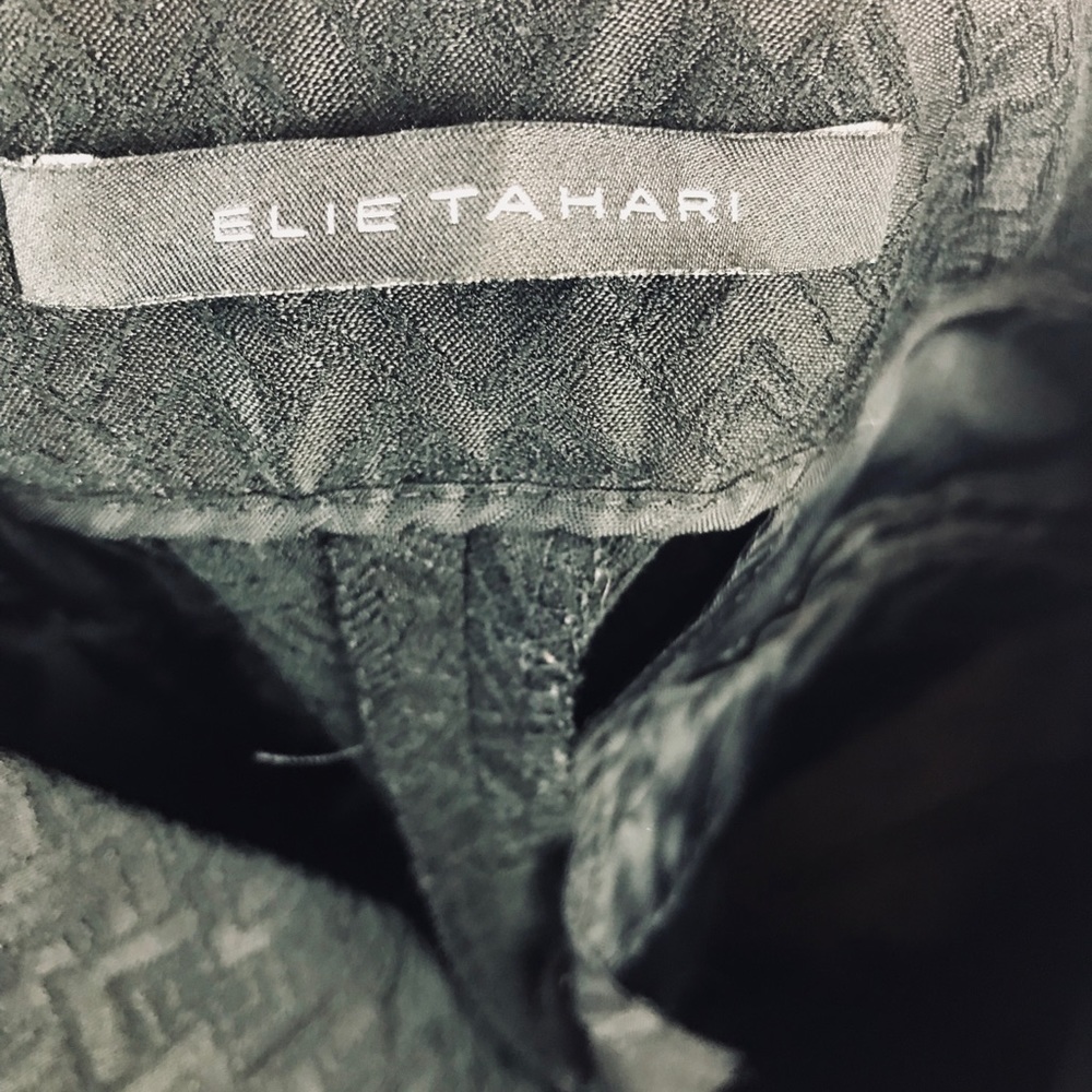 Elie Tahari Jaquard Pants Vintage Tencel Blend 4 - Picture 9 of 11